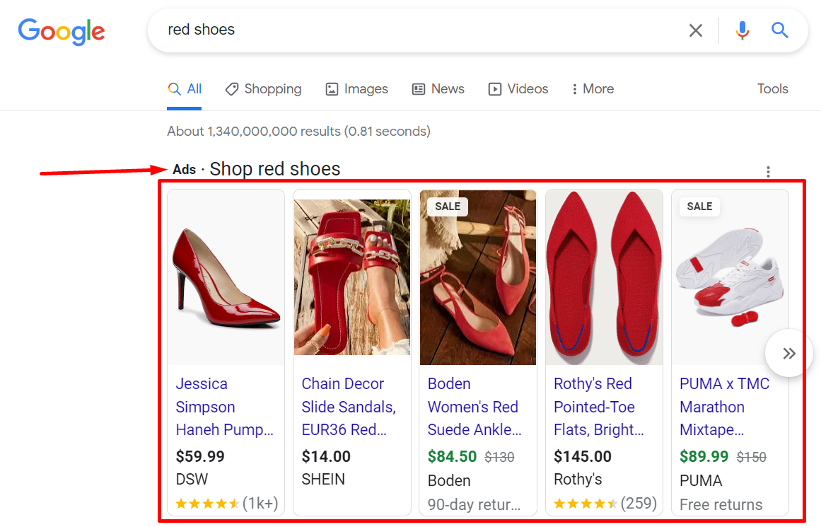 ads serp feature